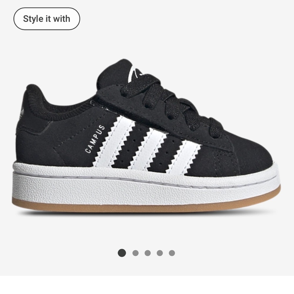 Adidas toddler 6.5c Black White Campus Sneakers Originals Campus 00s CF EL